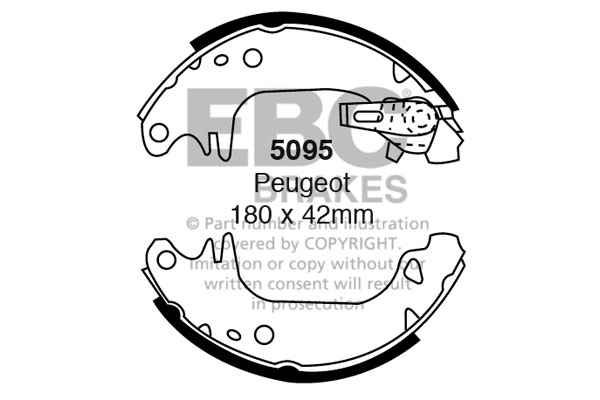 EBC Brake Shoe Replacement Set To Fit Rear