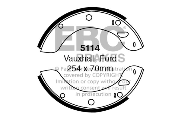EBC Brake Shoe Replacement Set To Fit Front