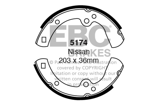 EBC Brake Shoe Replacement Set To Fit Rear