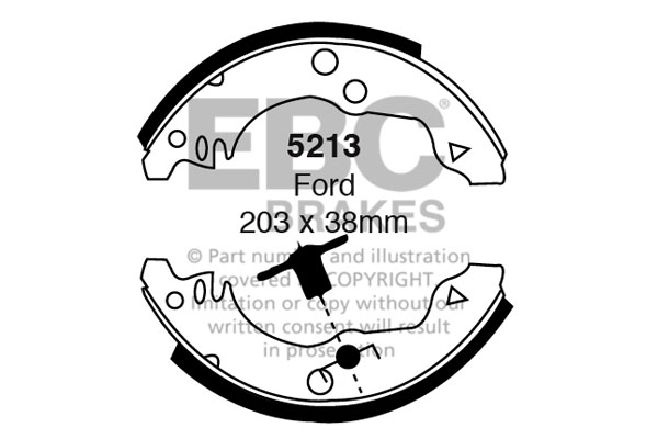 EBC Brake Shoe Replacement Set To Fit Rear