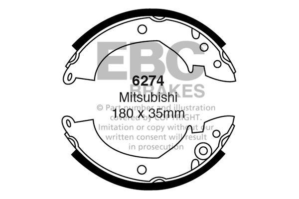 EBC Brake Shoe Replacement Set To Fit Rear