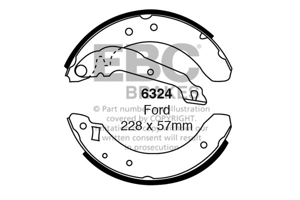 EBC Brake Shoe Replacement Set To Fit Rear