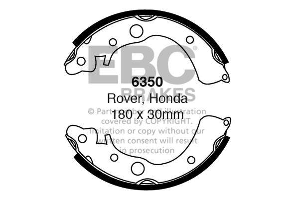 EBC Brake Shoe Replacement Set To Fit Rear