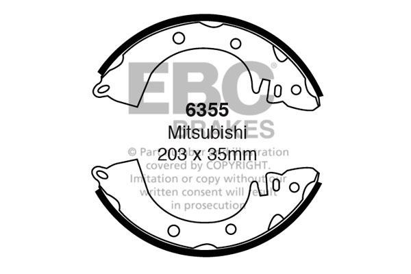 EBC Brake Shoe Replacement Set To Fit Rear