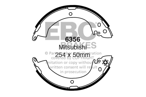 EBC Brake Shoe Replacement Set To Fit Rear