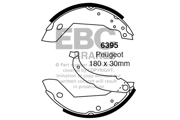 EBC Brake Shoe Replacement Set To Fit Rear