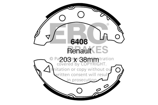EBC Brake Shoe Replacement Set To Fit Rear