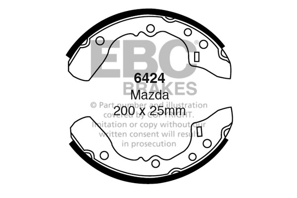 EBC Brake Shoe Replacement Set To Fit Rear
