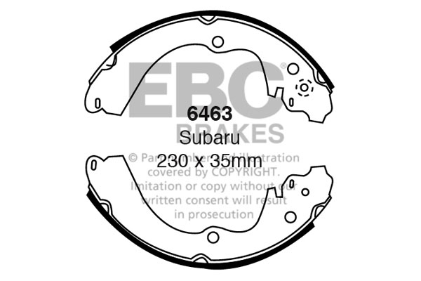 EBC Brake Shoe Replacement Set To Fit Rear