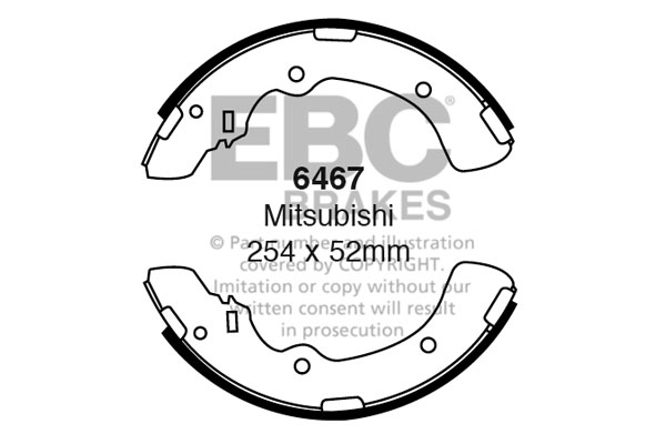 EBC Brake Shoe Replacement Set To Fit Rear