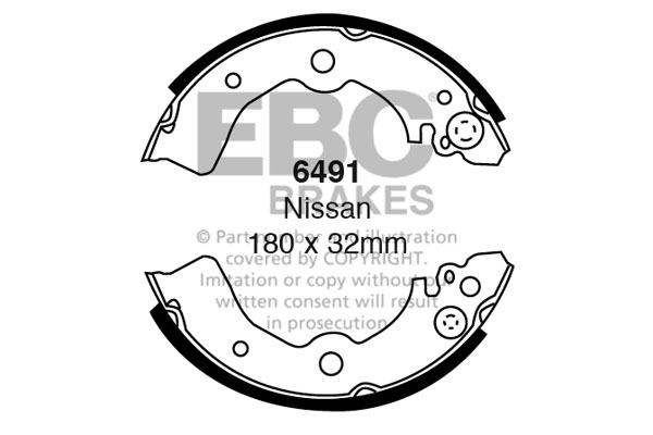 EBC Brake Shoe Replacement Set To Fit Rear