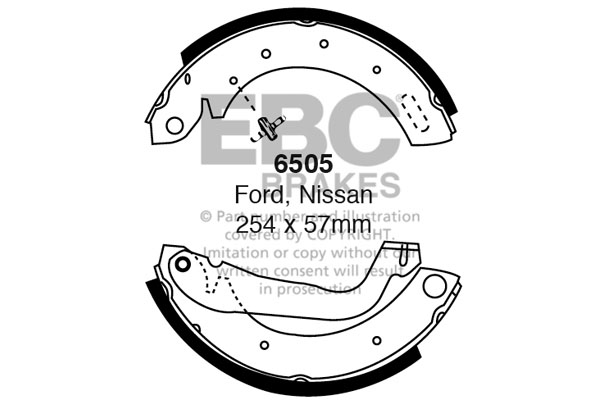 EBC Brake Shoe Replacement Set To Fit Rear