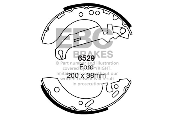 EBC Brake Shoe Replacement Set To Fit Rear