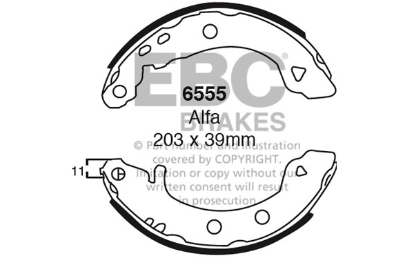 EBC Brake Shoe Replacement Set To Fit Rear