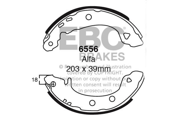 EBC Brake Shoe Replacement Set To Fit Rear