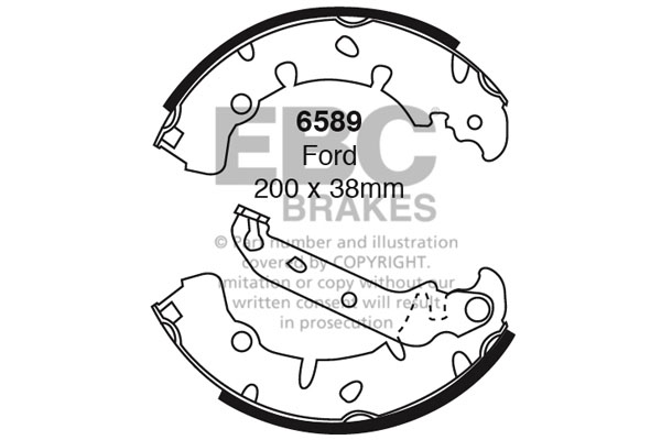 EBC Brake Shoe Replacement Set To Fit Rear