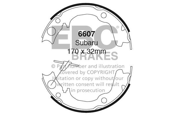 EBC Brake Shoe Replacement Set To Fit Rear