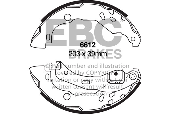 EBC Brake Shoe Replacement Set To Fit Rear