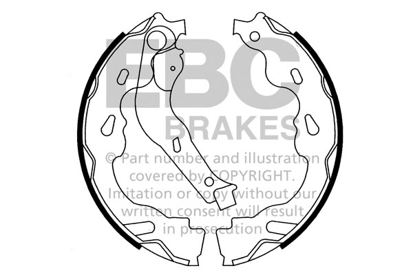 EBC Brake Shoe Replacement Set To Fit Rear