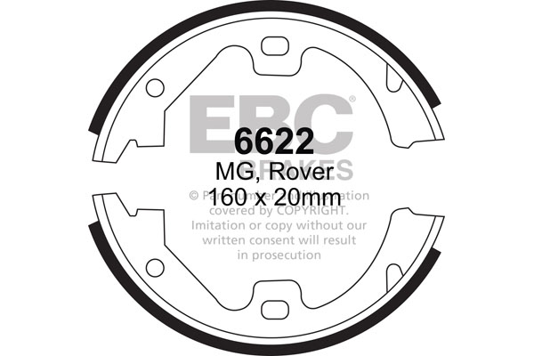 EBC Brake Shoe Replacement Set To Fit Rear