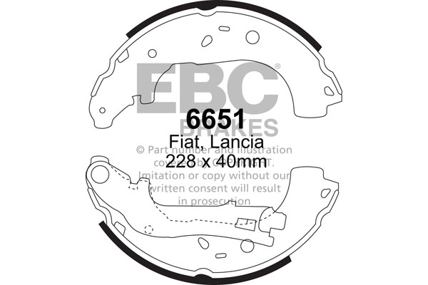 EBC Brake Shoe Replacement Set To Fit Rear