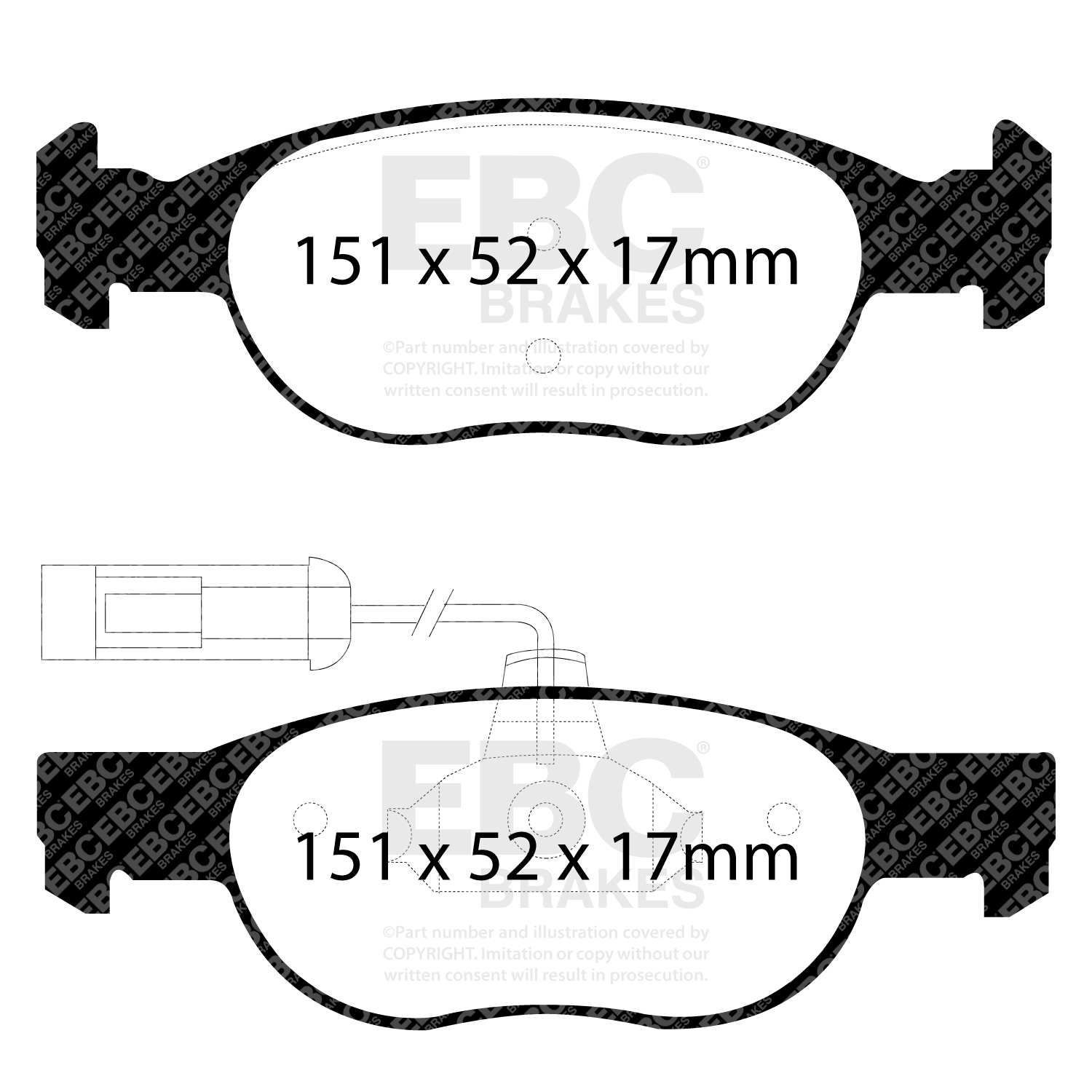 EBC Greenstuff Brake Pad 2000 Series Sport Set To Fit Front