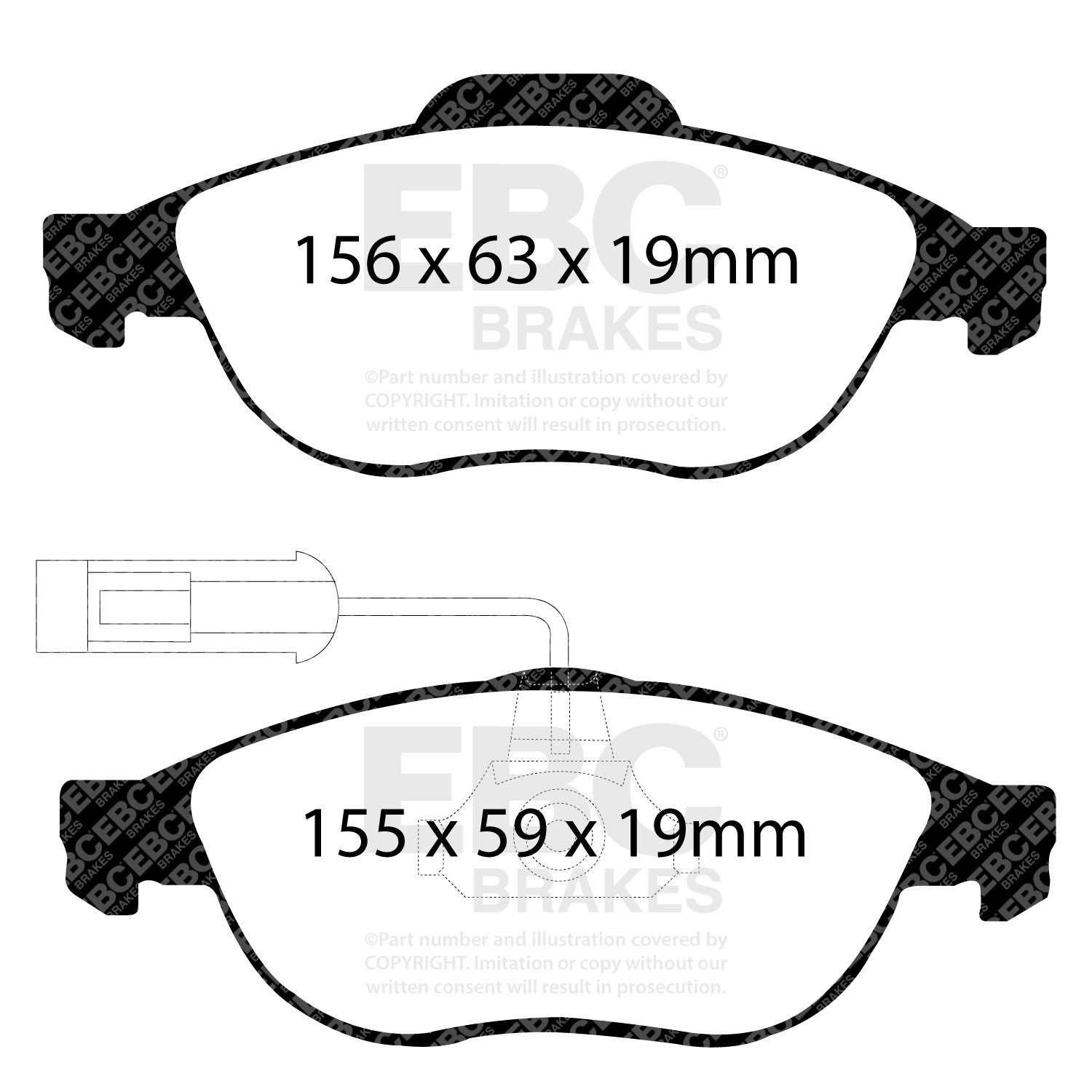 EBC Ultimax Brake Pad OE Replacement Set To Fit Front