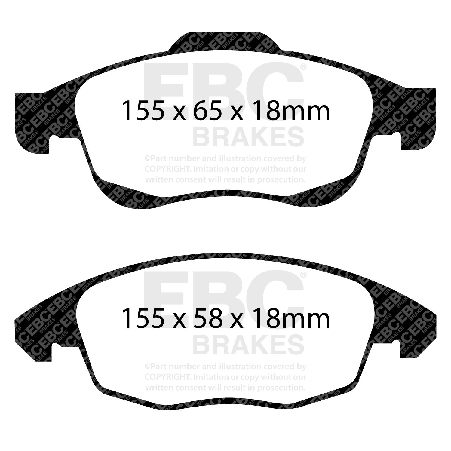 EBC Ultimax Brake Pad OE Replacement Set To Fit Front