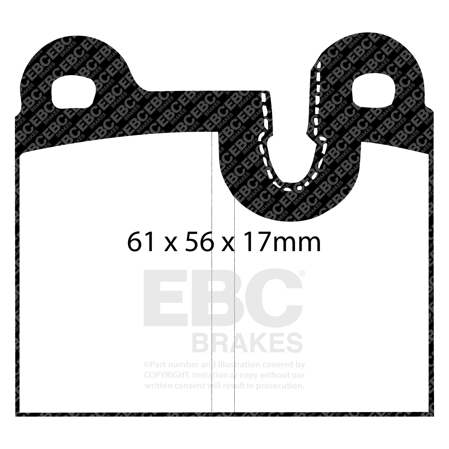 EBC Ultimax Brake Pad OE Replacement Set To Fit Rear