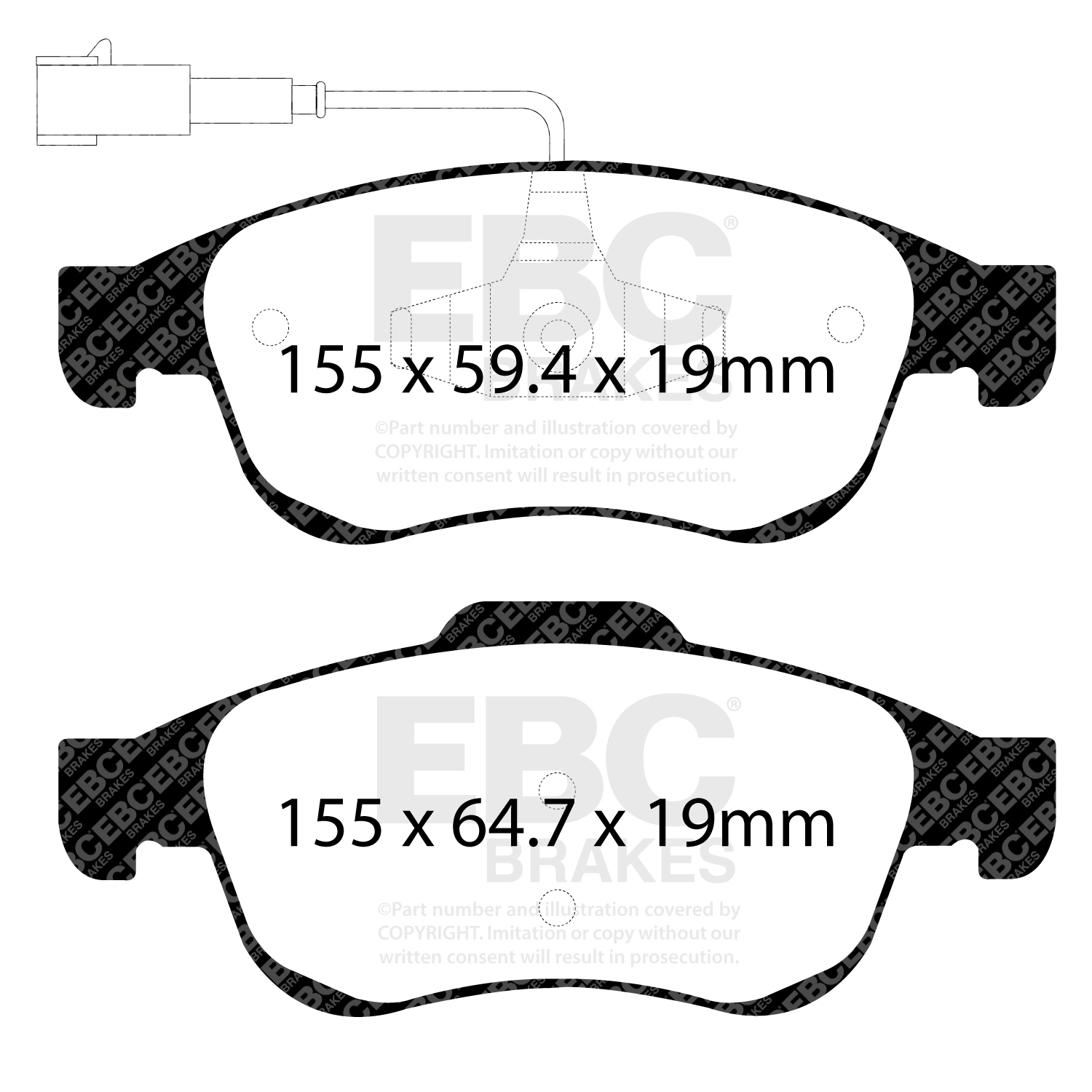 EBC Brake Pad Disc Rotor Kit To Fit Front