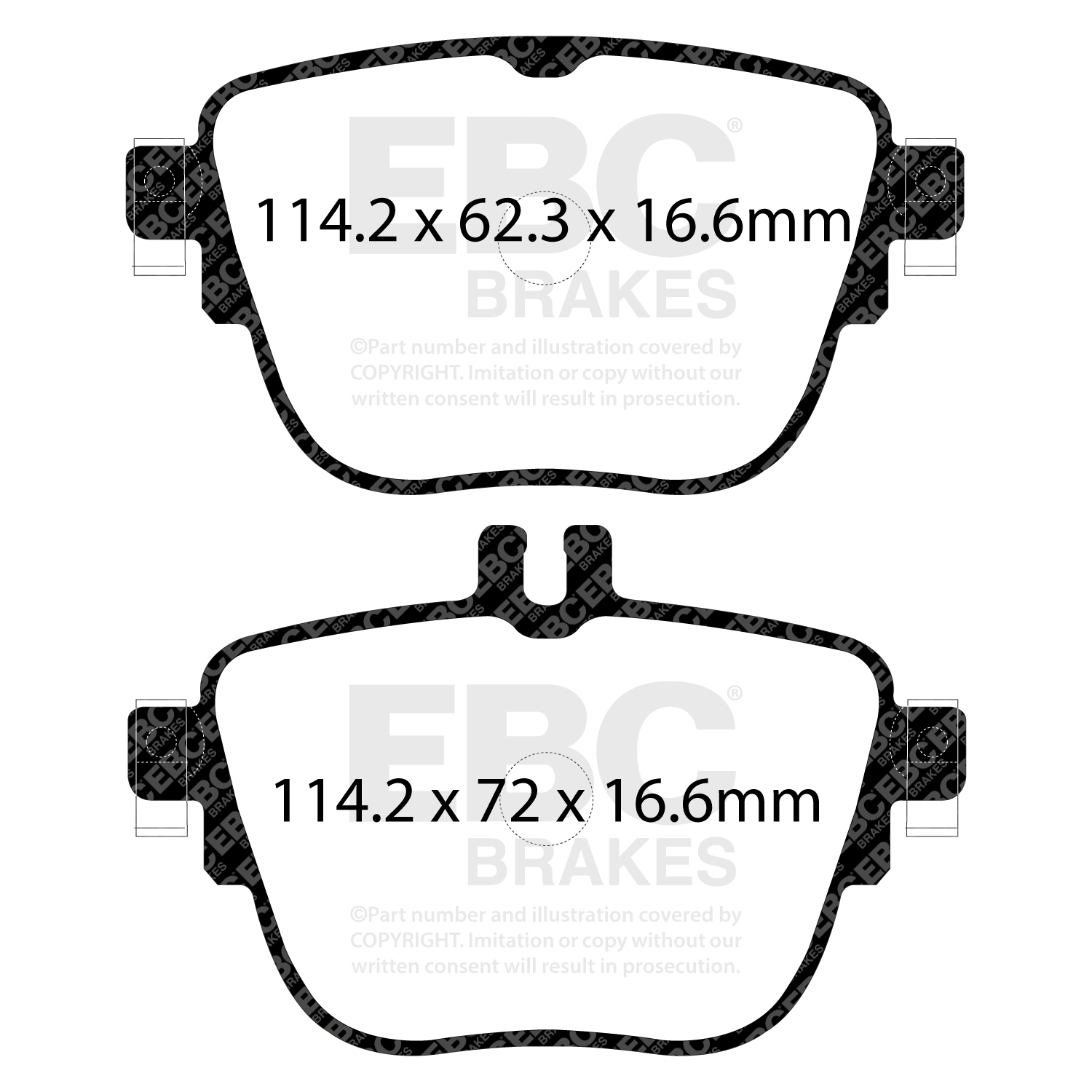EBC Greenstuff Brake Pad 2000 Series Sport Set To Fit Rear