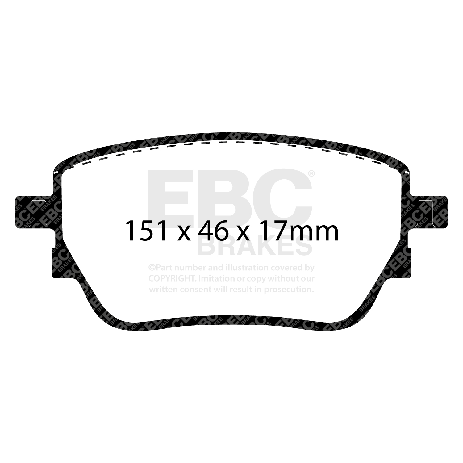 EBC Ultimax Brake Pad OE Replacement Set To Fit Rear