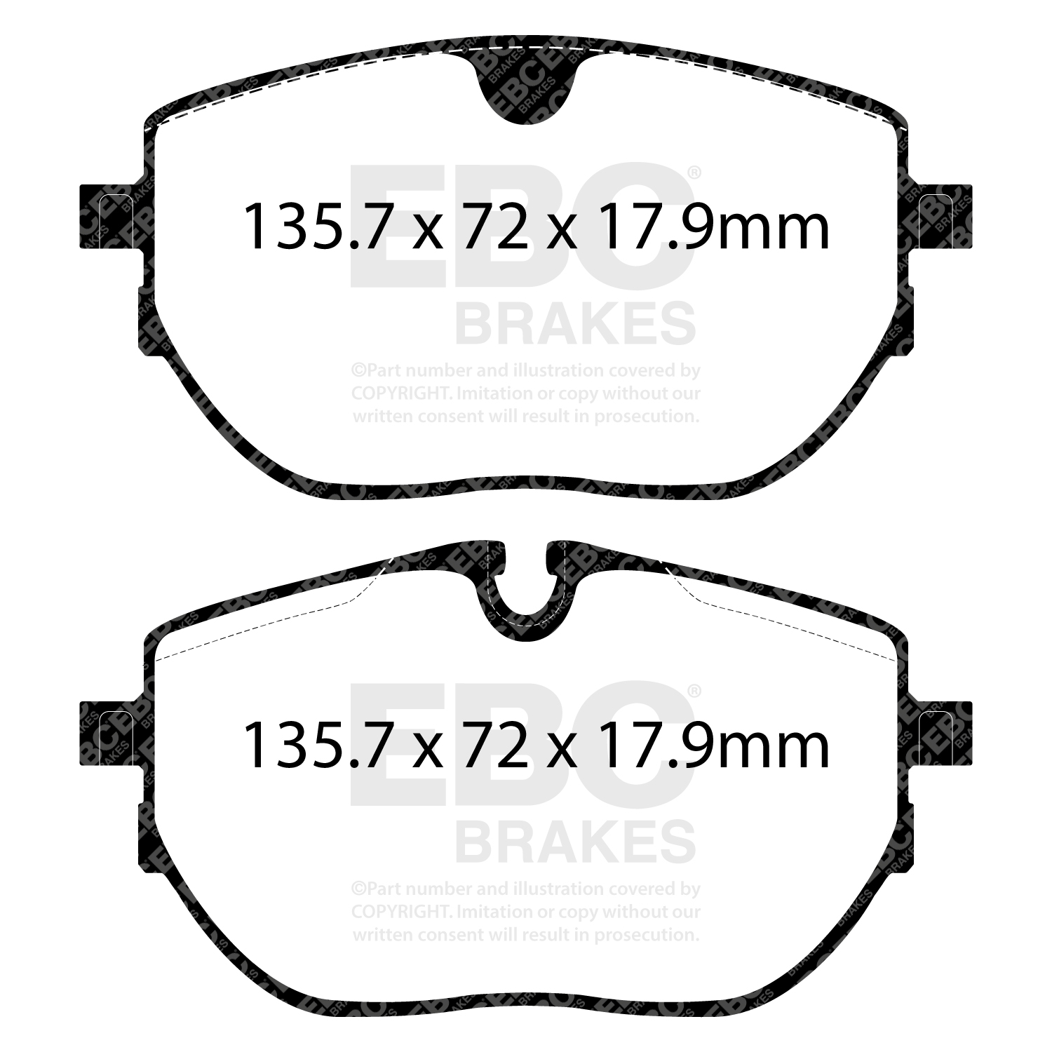 EBC Yellowstuff Brake Pad 4000 Series Sport Set To Fit Rear