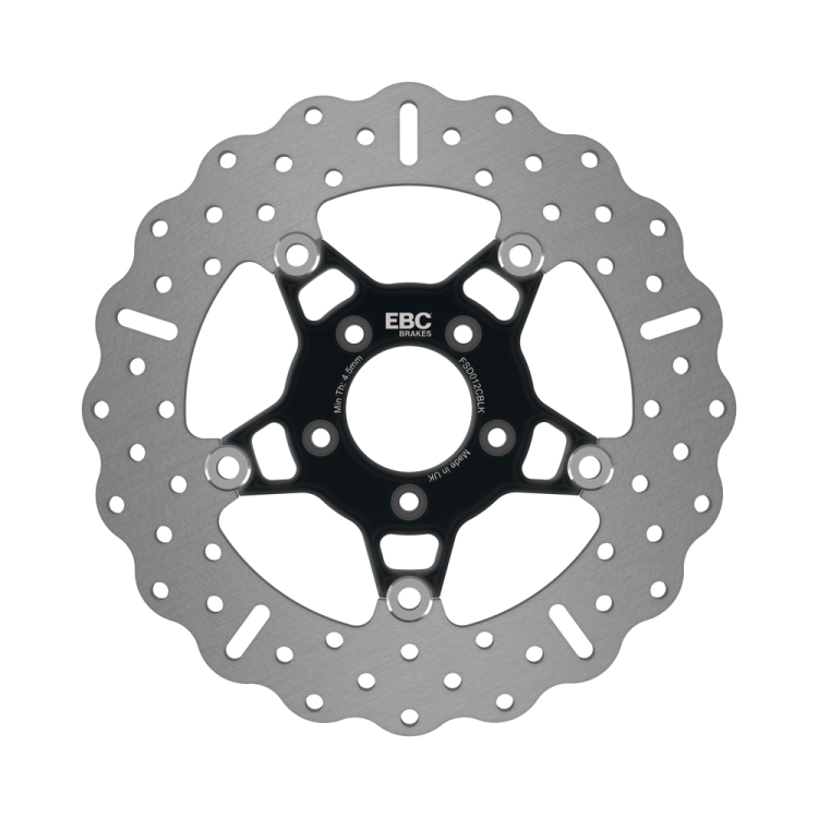 EBC Brakes FSD Custom Touring Brake Discs - Black Chromed Centre Hub To Fit Front Left