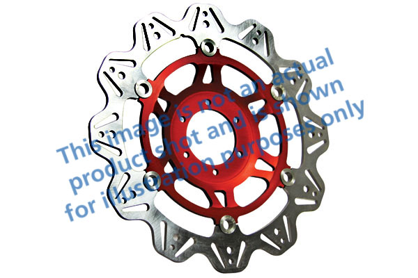 EBC Brakes Vee-Series Sport Bike Disc (Red Hub) To Fit Front Left